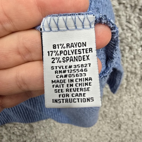 Habitat Clothes To Live In Womens Medium Blue Long Sleeve Tunic Stretch Soft - Picture 5 of 11